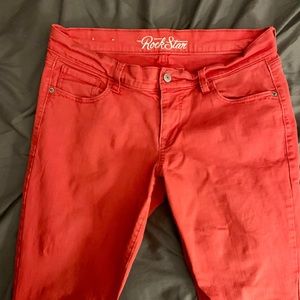 Old Navy-Red-Rockstar jeans.